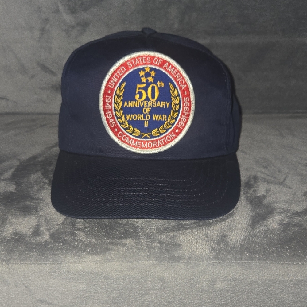 50th Anniversary World War Commemorative Hat - Navy